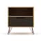 Manhattan Comfort Rockefeller 1.0 Nightstand, Nature and Textured Grey 101GMC7 - alternate 1